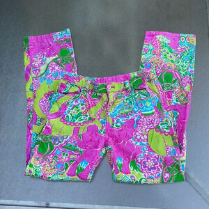 Lilly Pulitzer girls corduroy animal print pants size 12